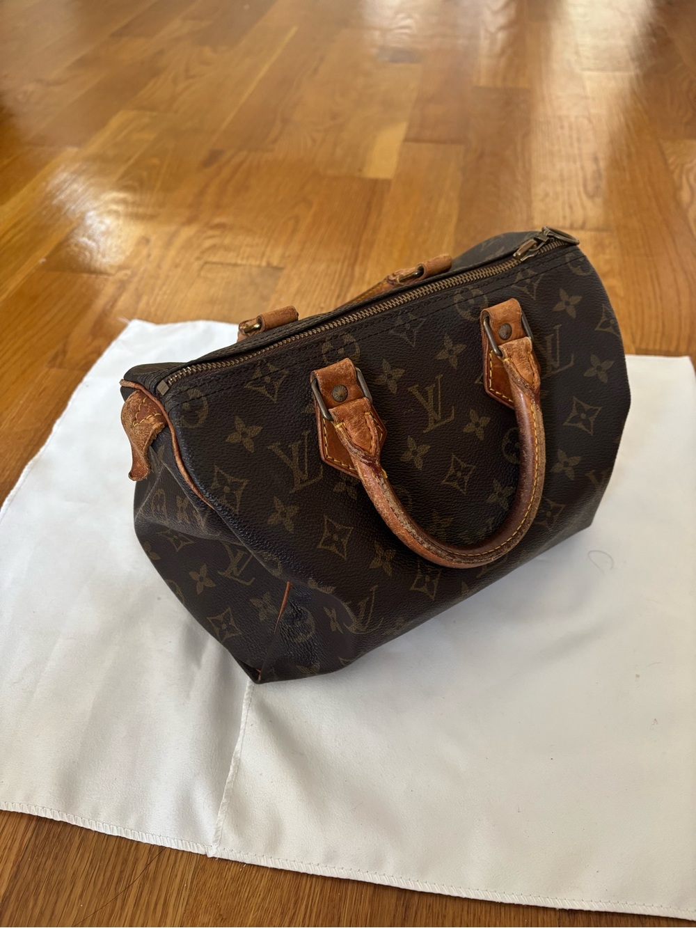 Louis Vuitton Vintage Brown Monogram Speedy 25 Bag